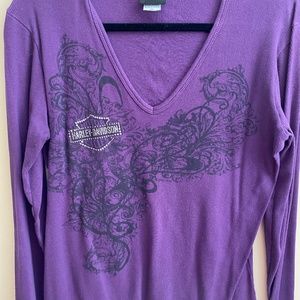 Harley-Davidson Women’s Long Sleeve Top w V Neck